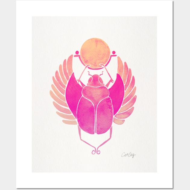 pink scarab Wall Art by CatCoq